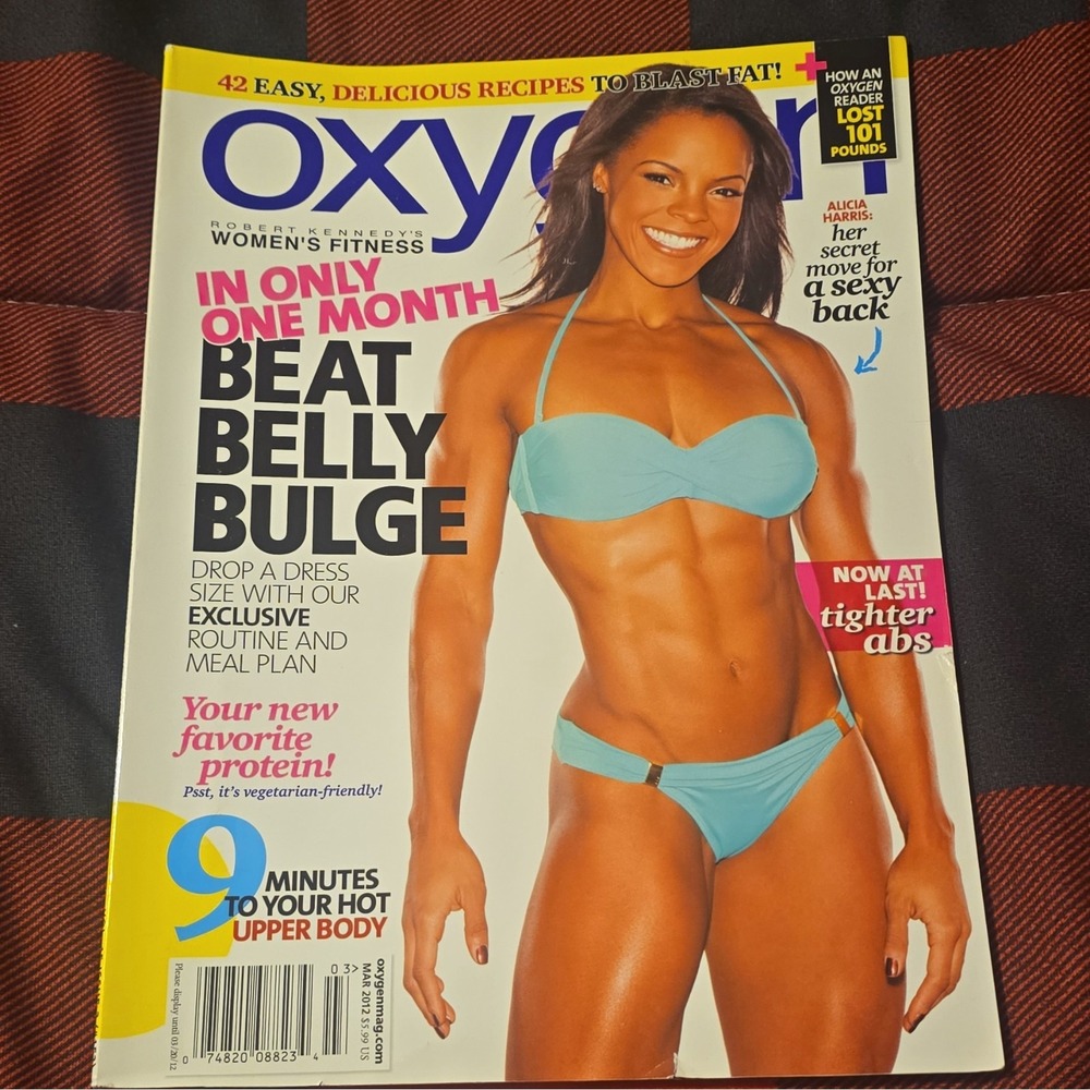 Oxygen Magazine Mar 2012 Issue 3 Women's Fitness Alicia Harris, Battle Las Vegas